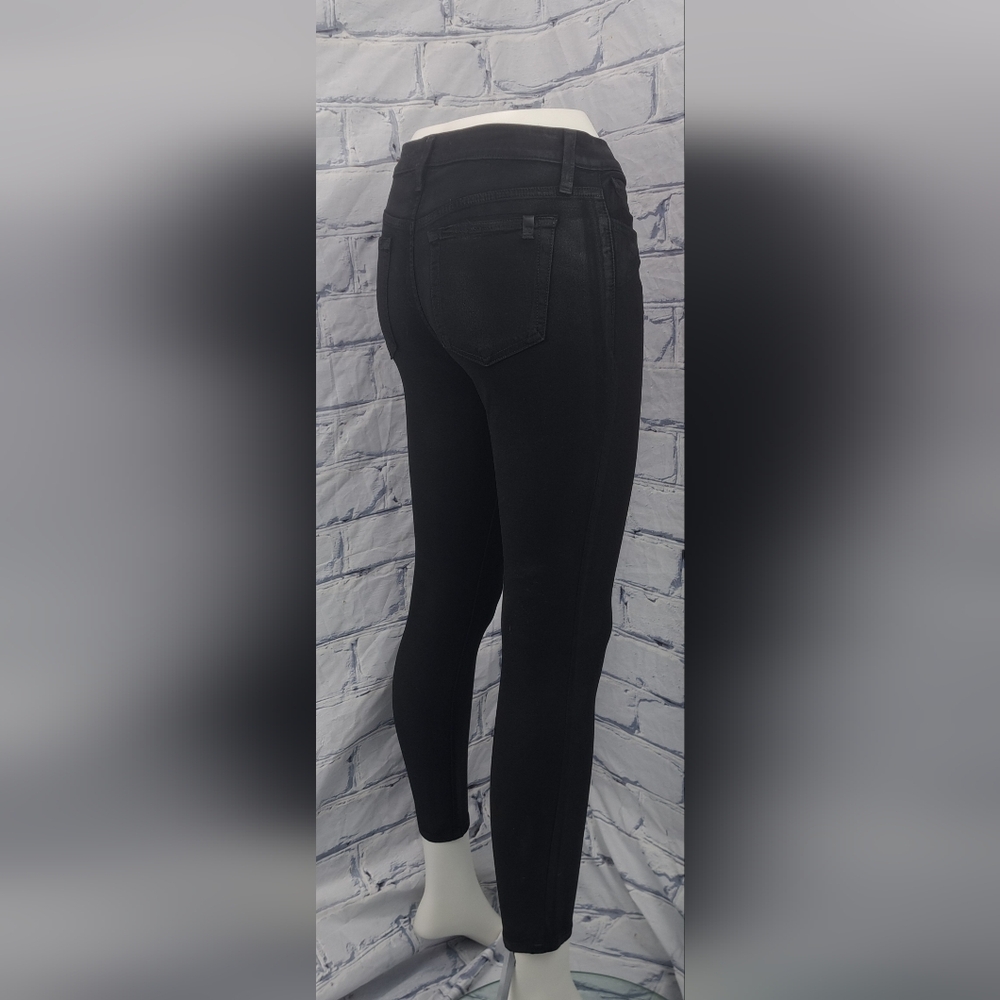 Joe's Jeans Women's Skinny Ankle Jeans Jet Black Light Wax Coated Denim Size 26 - Picture 9 of 13